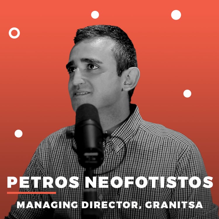 Picture of PetrosNeofotistos during an episode of the No BS Marketing Show. Picture is being used for a podcast about Amazon Marketplace.