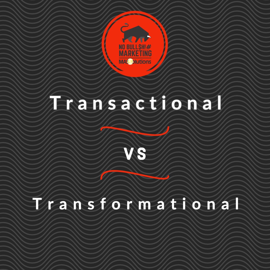MASSolutions-branded image that reads, "Transactional vs. Transformational"